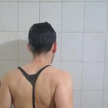 queeruy: Shower in Black Tank Top