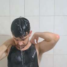 queeruy: Shower in Black Tank Top