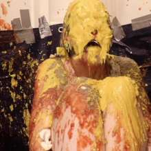 DuckDuckWam: Sitting Submissive Slut Blasted with Mess--Very Gross