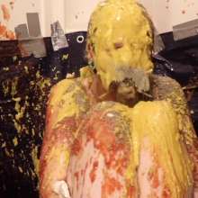 DuckDuckWam: Sitting Submissive Slut Blasted with Mess--Very Gross