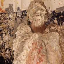DuckDuckWam: Sitting Submissive Slut Blasted with Mess--Very Gross