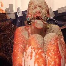 DuckDuckWam: Sitting Submissive Slut Blasted with Mess--Very Gross