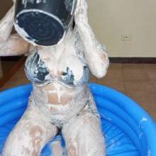 Wam Bagheera Studio: Taina Dunking Her Head into Bucket of Gunge (ends Nakd)