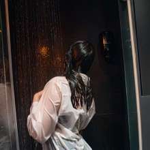 Wet Live Team: Wet in the Shower in a Batman Mask and Shirt, Wetlook Girl