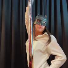 Wet Live Team: Wet in the Shower in a Batman Mask and Shirt, Wetlook Girl