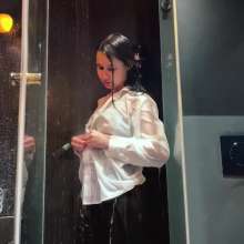 Wet Live Team: Wet in the Shower in a Batman Mask and Shirt, Wetlook Girl