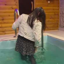 Wet Live Team: Wet My Pantyhose in the Pool and in the Shower