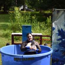 JD and Messy Andi: Cheerleader Dunked!
