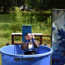 JD and Messy Andi: Cheerleader Dunked!