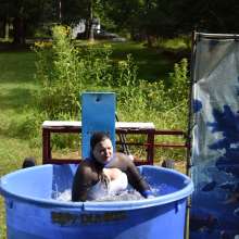 JD and Messy Andi: Cheerleader Dunked!