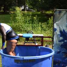 JD and Messy Andi: Cheerleader Dunked!