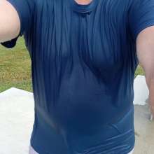 Chuck M: Wet jeans and T-shirt