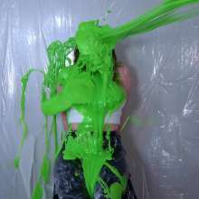 Miss Nicole: Anastasia Maye Slimed in Satin Panties and Leather Pants