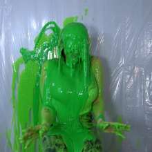 Miss Nicole: Anastasia Maye Slimed in Satin Panties and Leather Pants
