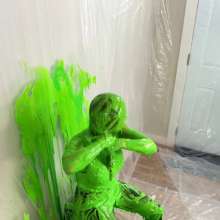 Miss Nicole: Anastasia Maye Slimed in Satin Panties and Leather Pants