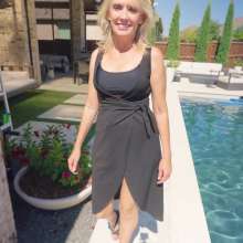 truckandballcaplovingal: Angel Wearing Dress and Bikini