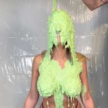 Slimed Models: Ashley Gets Slimed for the First Time, Topless!