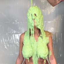 Slimed Models: Ashley Gets Slimed for the First Time, Topless!