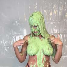 Slimed Models: Ashley Gets Slimed for the First Time, Topless!