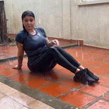 Wam Bagheera Studio: Bagheera Gets Soaked in The Rain in Gym Clothes