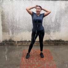 Wam Bagheera Studio: Bagheera Gets Soaked in The Rain in Gym Clothes