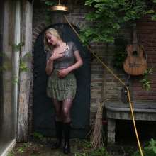 WetPlace: Beautiful Eileen Green Skirt In The Outside Shower