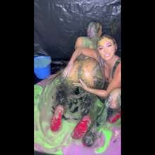 bsmessybakery: Bri's and Natalia Forrest Naked Transparent Waders