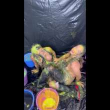 bsmessybakery: Bri's and Natalia Forrest Naked Transparent Waders