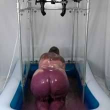 CheekyLuna: CheekyLuna's Gunged In Black And Yellow Zippy Swimsuit