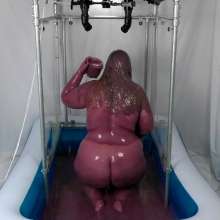 CheekyLuna: CheekyLuna's Gunged In Black And Yellow Zippy Swimsuit
