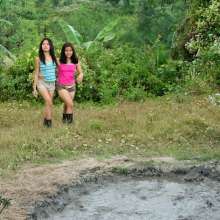 Owen: Crystal and Cherry Play in the Mud!  Photos