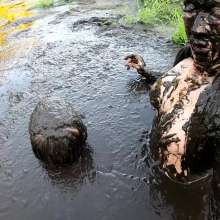 Jayce: Deep Sinking-"Tar" Mud+Peat in Public!  W/ Tannerqs!