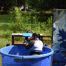 JD and Messy Andi: Cheerleader Dunked!
