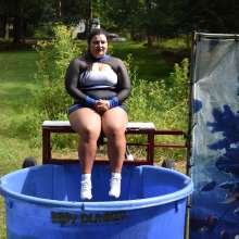 JD and Messy Andi: Cheerleader Dunked!