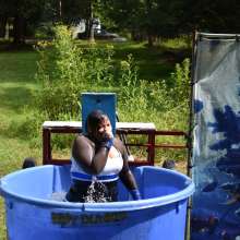 JD and Messy Andi: Cheerleader Dunked!