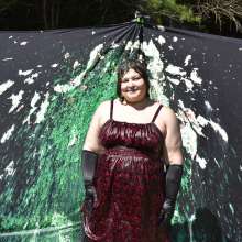 JD and Messy Andi: Satin Dress Mess!