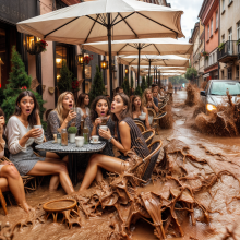 Bobographer: Mudslide--The Movie--scene two--the cafe
