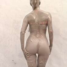 FOXY: Mia, torn pantyhose in mud