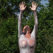 FOXY: Transparent Lycra and mature model