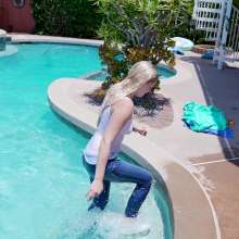 Custom Fetish Shoots: Harley Get Clothes Wet in the Pool
