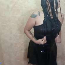 Hikari-Studio-Wam: Hikari with Mini Skirt in the Shower