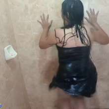 Hikari-Studio-Wam: Hikari with Mini Skirt in the Shower