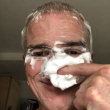 sewersyd: How much shaving foam can you get to stick to your nose?
