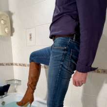 wetmart2240: Soaking my Brown Stiletto Boots