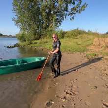 eileenvogel: W461 Eileen boating in a leather jumpsuit