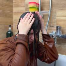 Wet Live Team: Margarita Is Wet in Her Coat, Fully-dressed, Full Bath