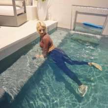 WetlookFashion: Natasha Gets Wet in a Casual Jeans Outfit