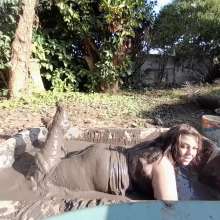 Darkabyss445: Naughty Business Woman Ruins Outfit in Mud