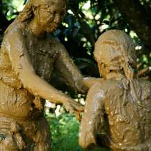 Owen: Mud Spa!  Ness and Jorie--Photos