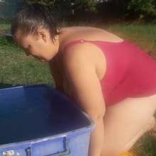 Darkabyss445: Pink Costume Head Dunking and Hairwashing
